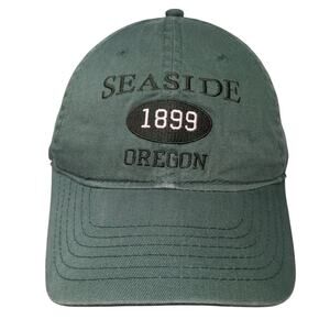 Seaside Oregon 1899 Strapback Baseball Cap Green One Size Adjustable Rascals